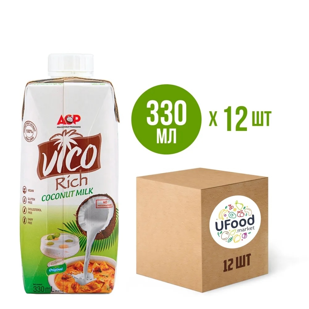 Кокосовое молоко Vico Rich 0,33 л x 12 шт 4213-12