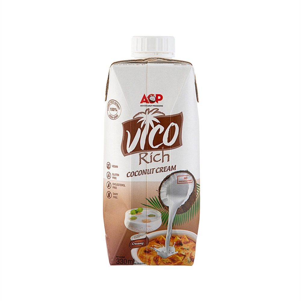 Кокосовые сливки ACP Vico Rich, жирность 22-26%, (короб 0,33 л.* 24 шт.) 4253