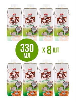 Кокосовое молоко Vico Rich 0,33 л. x 8 шт 4213-8